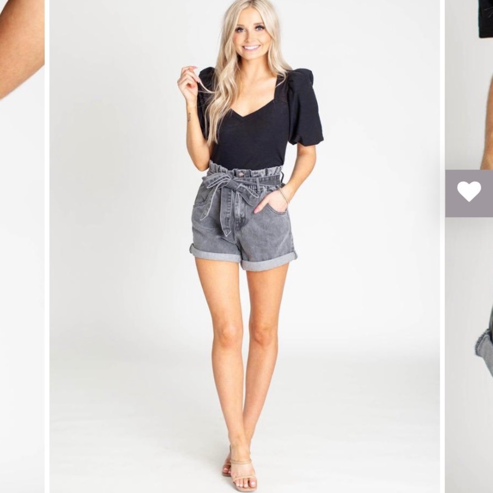 Vervet Size Small Denim Paper Bag Shorts
